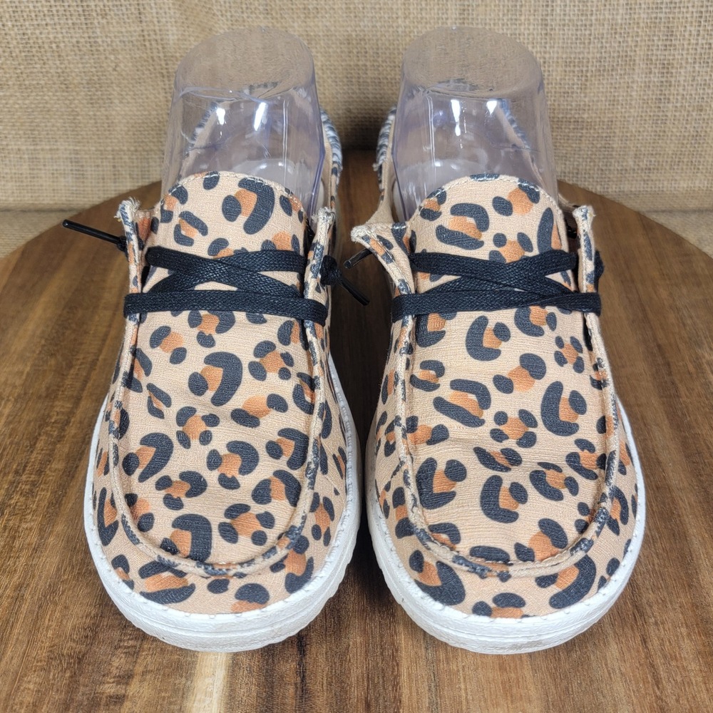 Hey Dude Wendy Funk Women's Size‎ 5 Cheetah Collage Slip On Shoes Animal Print - Picture 3 of 9